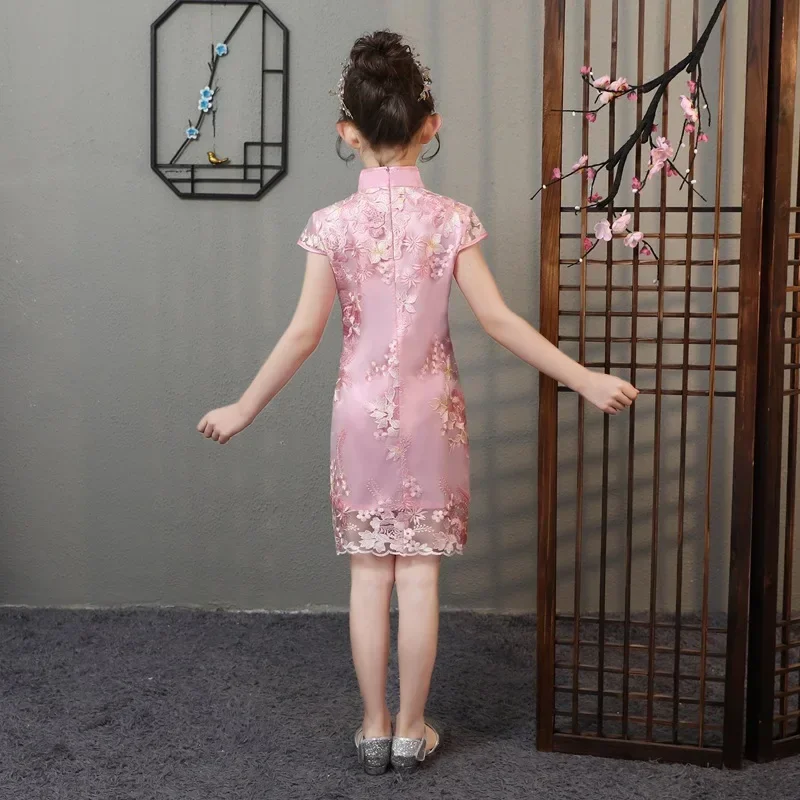 Stage Children Outfit Girls Casual Dresses Cheongsams Summer Baby Clothing Vestidos Kids Hanfu Qipao Girl Dress Tang Costume - Image 3