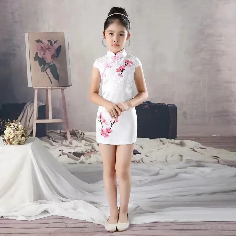 Stage Children Outfit Girls Casual Dresses Cheongsams Summer Baby Clothing Vestidos Kids Hanfu Qipao Girl Dress Tang Costume - Image 6