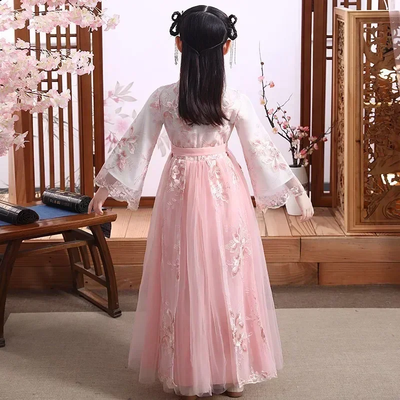 Summer Party Costume Girl Dresses Vintage Kids Clothes Vestido Casual Baby Chinese Hanfu Cosplay Children Princess Girls Dress - Image 5