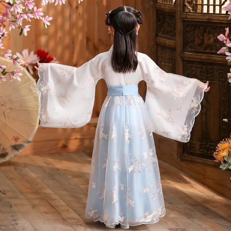 Kids Fairy Tang Costume Girls Casual Dresses Hanfu Girl Summer Children's Clothing Outfit Princess Dress Baby Vestido Robe Fille - Image 3