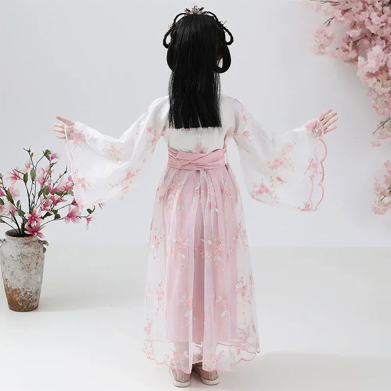 Kids Fairy Tang Costume Girls Casual Dresses Hanfu Girl Summer Children's Clothing Outfit Princess Dress Baby Vestido Robe Fille - Image 5