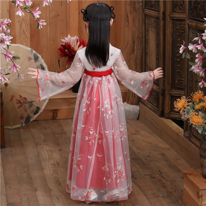 Kids Fairy Tang Costume Girls Casual Dresses Hanfu Girl Summer Children's Clothing Outfit Princess Dress Baby Vestido Robe Fille - Image 6
